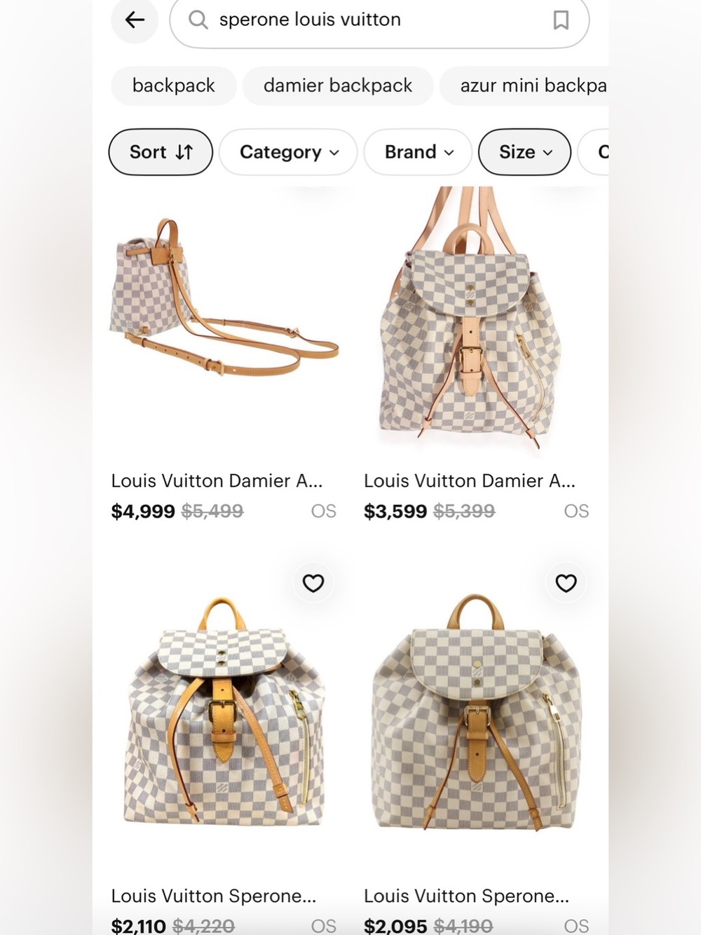 Louis Vuitton Damier Azur Canvas Sperone Backpack & Damier Azur Organizer - Picture 17 of 17